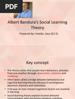 Bnadura's Social Learning Theory