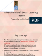 Bnadura's Social Learning Theory