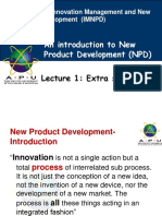 An Introduction To New Product Development (NPD) (NPD) : Lecture 1: Extra Slides