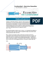 Ecuación de Continuidad - Ejercicios Resueltos