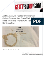 ANTIFA MANUAL FOUND on Evergreen College Campus: Shut Down Their Rallies...Force the Media to Show Our Side as the Righteous One * 100percentfedUp.com