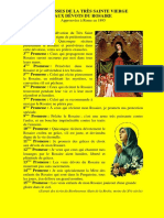 Les 15 Promesses de La Vierge Marie Aux Devots Du Rosaire