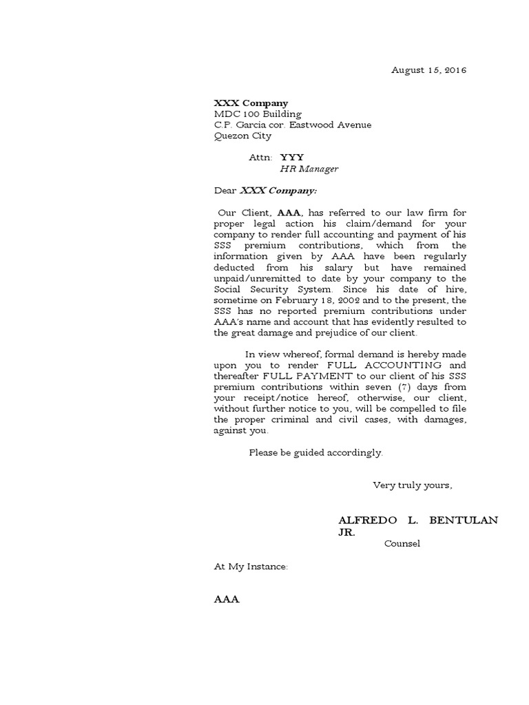 Pay to do accounting letter image