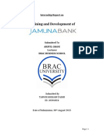 Training and Development Of: Internship Report On