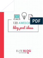 120 Awesome Blog Post Ideas PDF