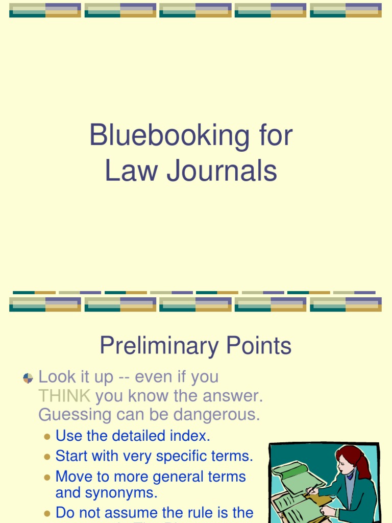 Bluebook For Journals PDF Note (Typography) Citation