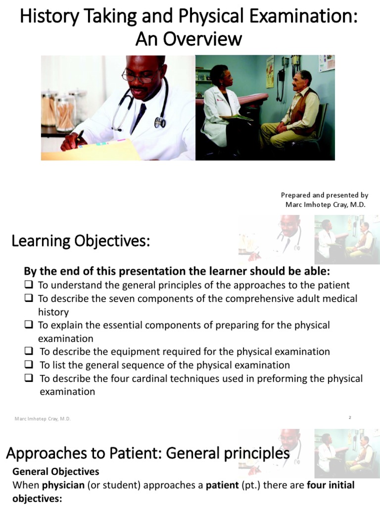 History Taking and Physical Examination An Overview PDF PDF
