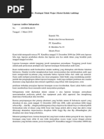 Contoh Laporan Auditor Independen Tidak Wajar