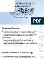 General Principles of Pharmacology - Approach To Learning Pharmacology