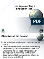 Developing and Implementing A Monitoring & Evaluation Plan: Draft