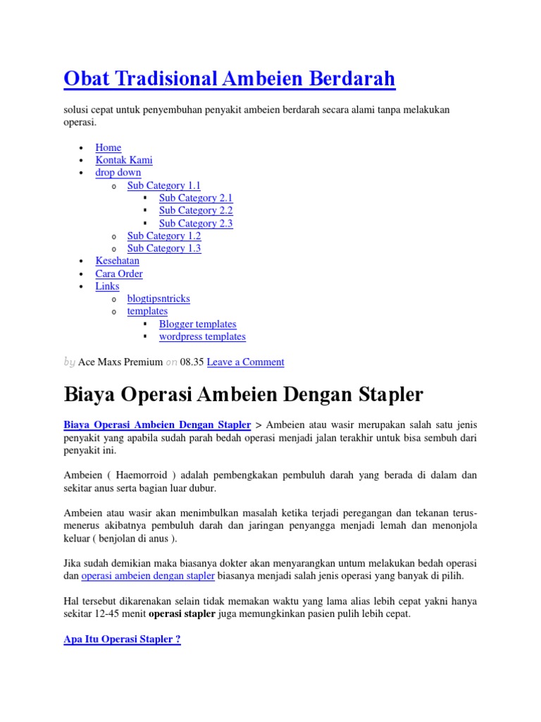 Biaya Operasi Stapler | PDF