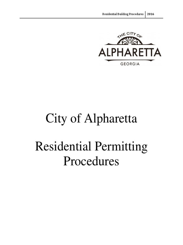 Alpharetta Residential Building Permits Guide | PDF | Building ...