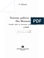 Leach - Sistemas Políticos de Alta Birmania