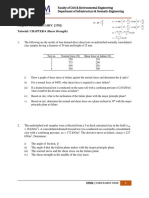 Subject: Geotechnics I (BFC 21702) Tutorial: CHAPTER 6 (Shear Strength)