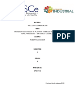 Procesos Industriales de Plásticos Térmicos, Compuesto y Termofraguantes y Materiales Ceramicos