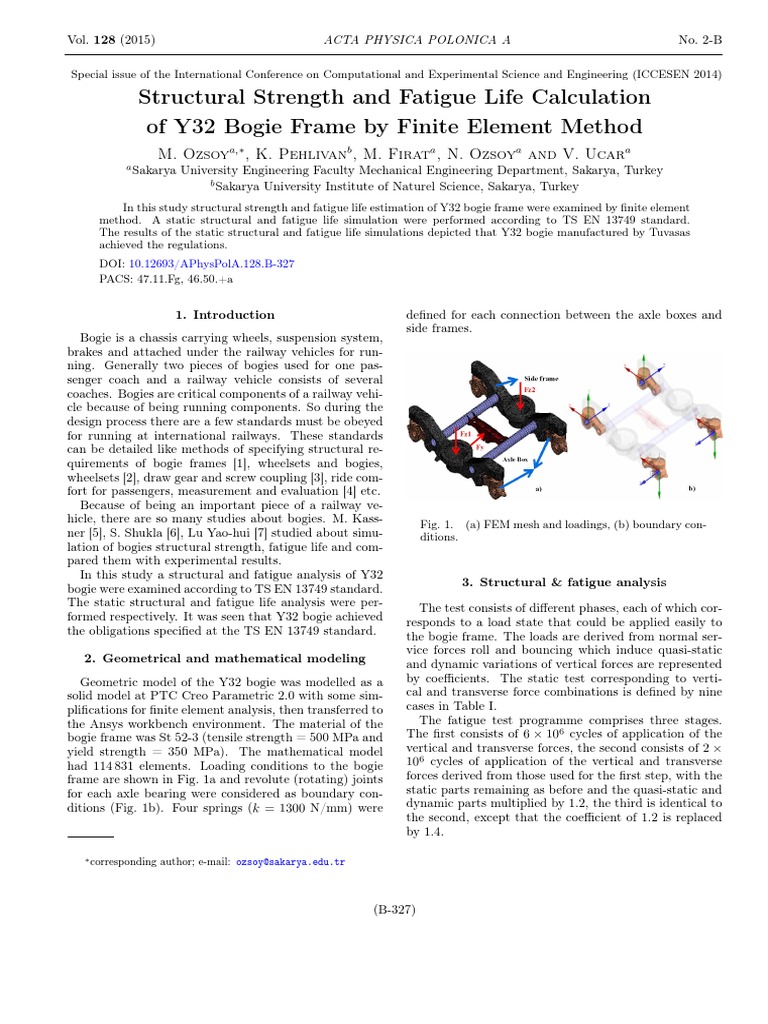 Y32 Bogie Frame Strength Analysis | PDF | Strength Of Materials ...
