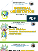 General Orientation: Vicarial Youth Days 2017