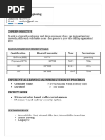 Resume B Tech