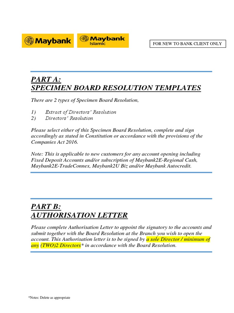 Sme1st Reso Maybank Pdf Board Of Directors Deed