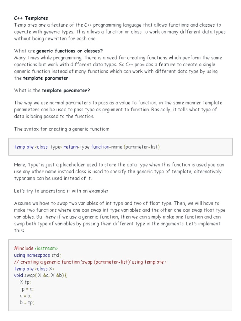 Standard Template Library PDF C++ Parameter Programming)