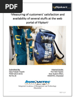 Flipkart-Measuring Customer Satisfaction & Availability of Several Stuff at Web Portal