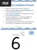 Curriculum Calibration Process: What Students Are Being Asked To Do Skills and Topics Learning Objectives