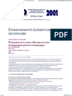 Ministère de l'éducation nationale _ Bulletin Officiel - N°24 du 14 juin 2001 - Enseignement élémentaire et secondaire