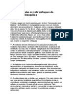 Homeopatia - Saiba quais são os sete enfoques da medicina homeopática