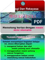 Memotong Kertas Dengan Mesin Semi Otomatis