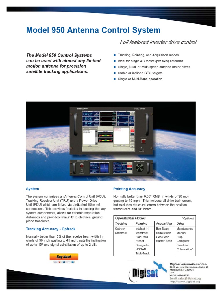 GD Satcom Model 950 Touch Screen Satellite Antenna Control System | PDF ...