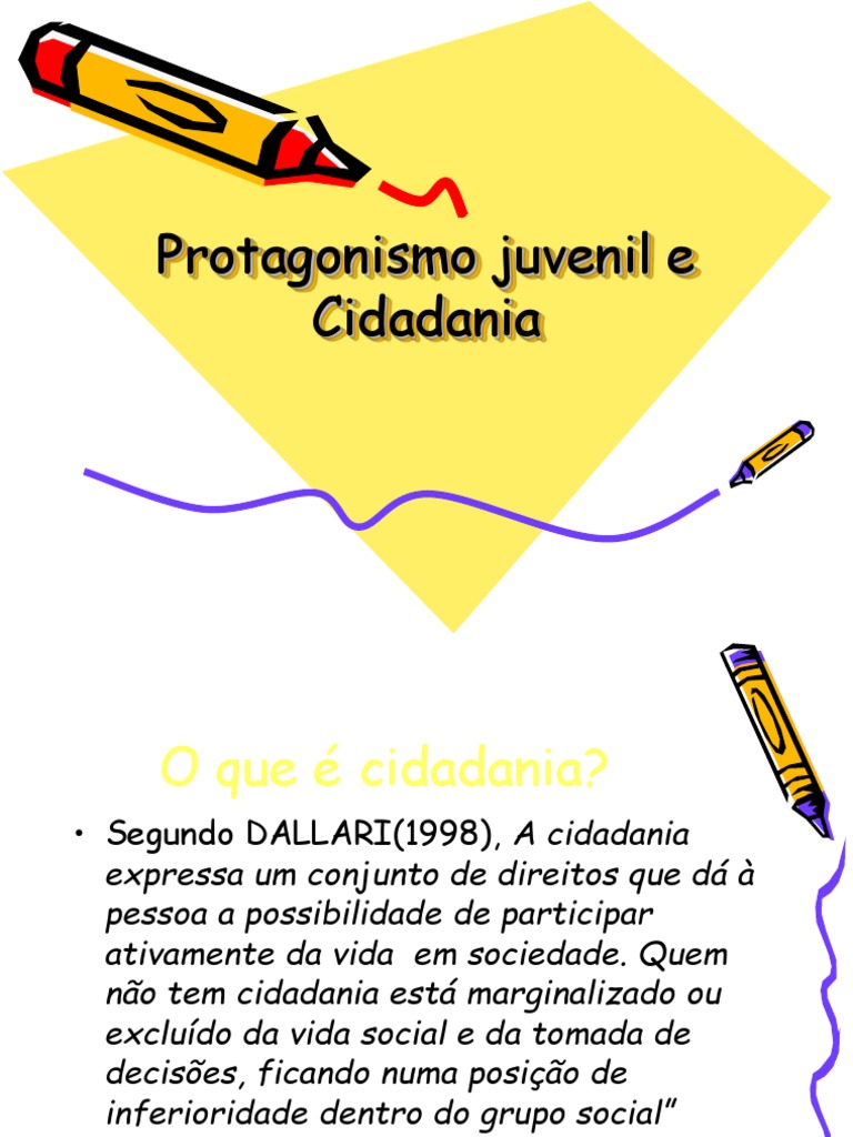 protagonismo juvenil.ppt | Cidadania | Juventude