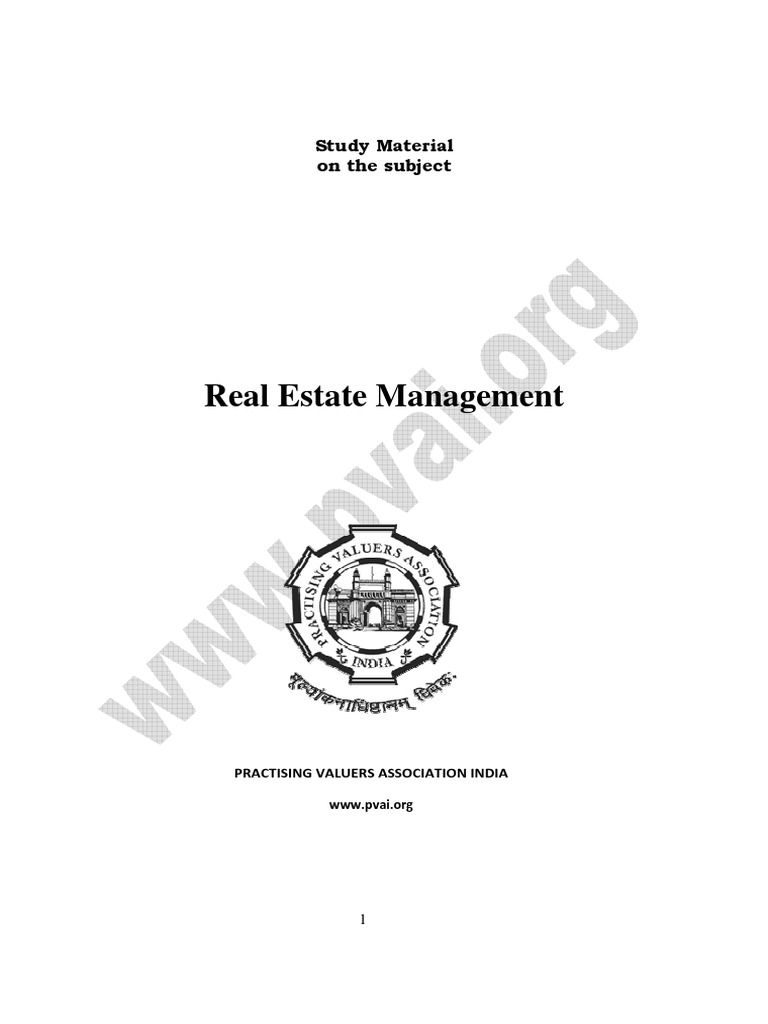 Real Estate Management PDF PDF Lease Mortgage Law