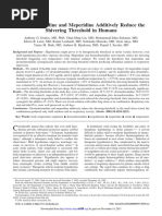 Dexmedetomidine and Meperidine Additively Reduce The Shivering Threshold in Humans