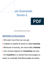 Basic Economic Terms-1: Econ 250 Modern World Economy