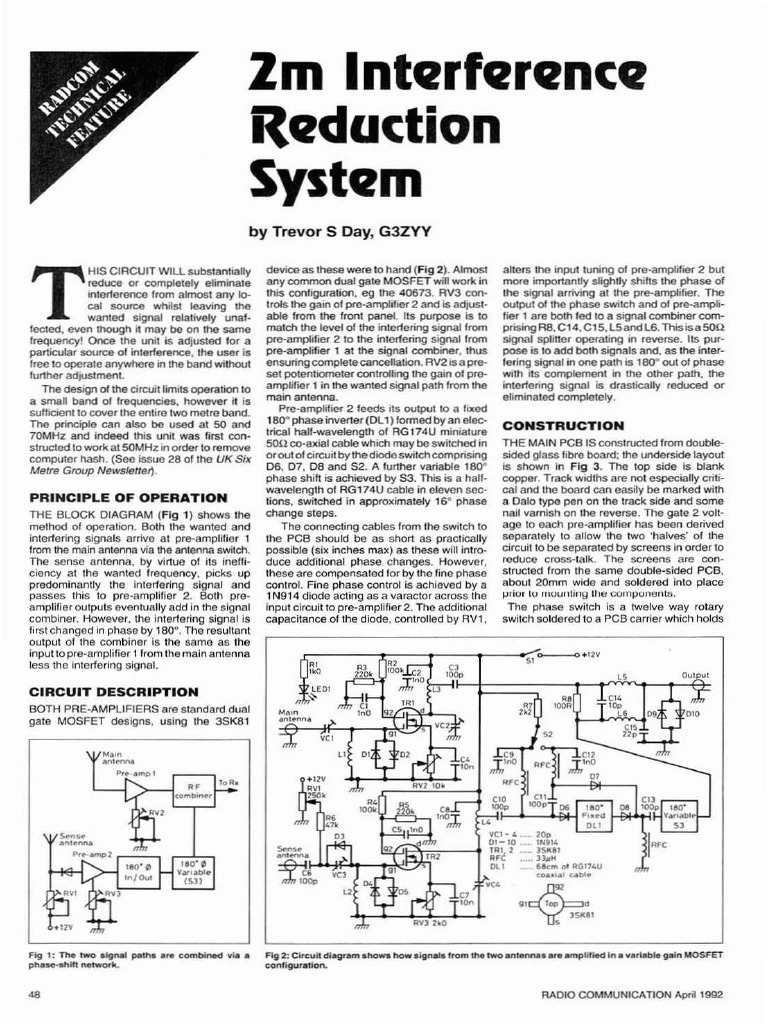2m Interference Reduction System | PDF | Electronics ...