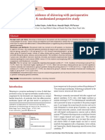 Reduction in The Incidence of Shivering With Perioperative Dexmedetomidine: A Randomized Prospective Study