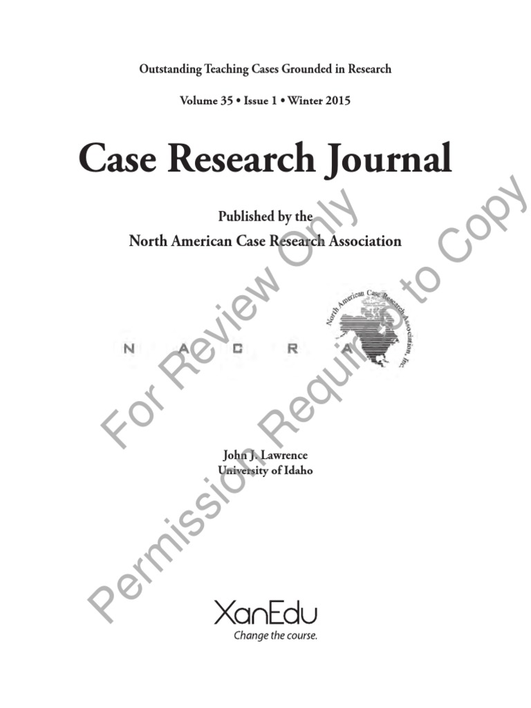 Case Research Journal2015 PDF Publishing Textbook