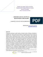 Formação de professores do ensino superior