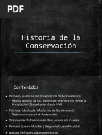 Historia de La Conservaciòn