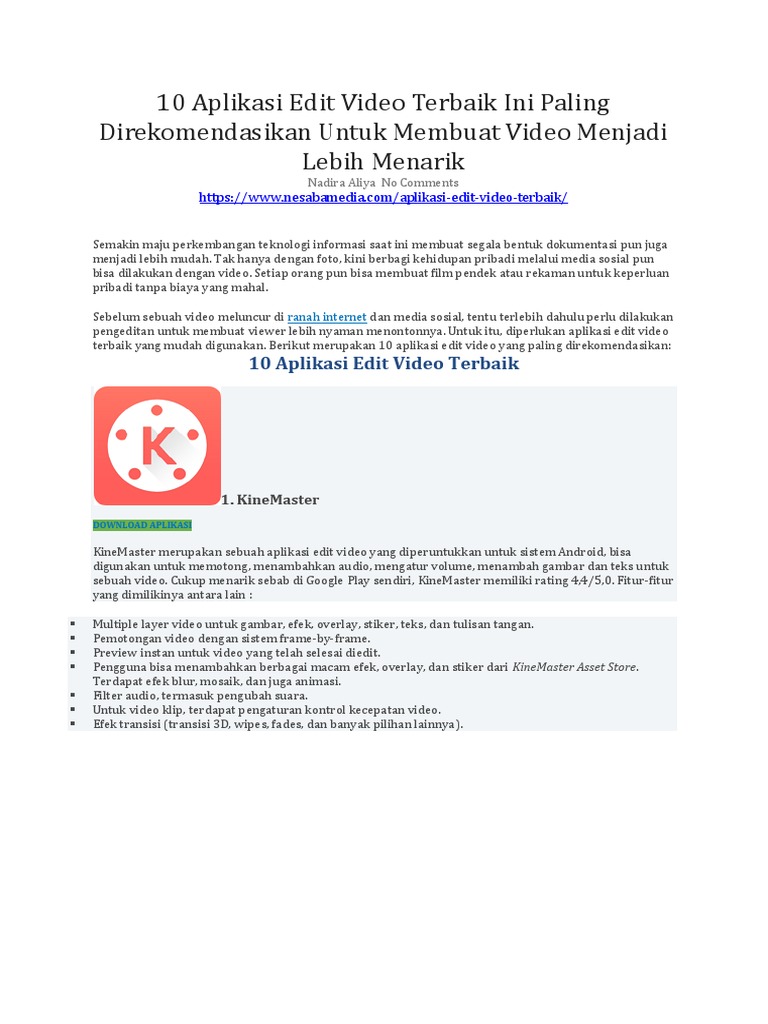 Aplikasi Edit Video Gratis Terbaik 2024 untuk Pemula dan Profesional