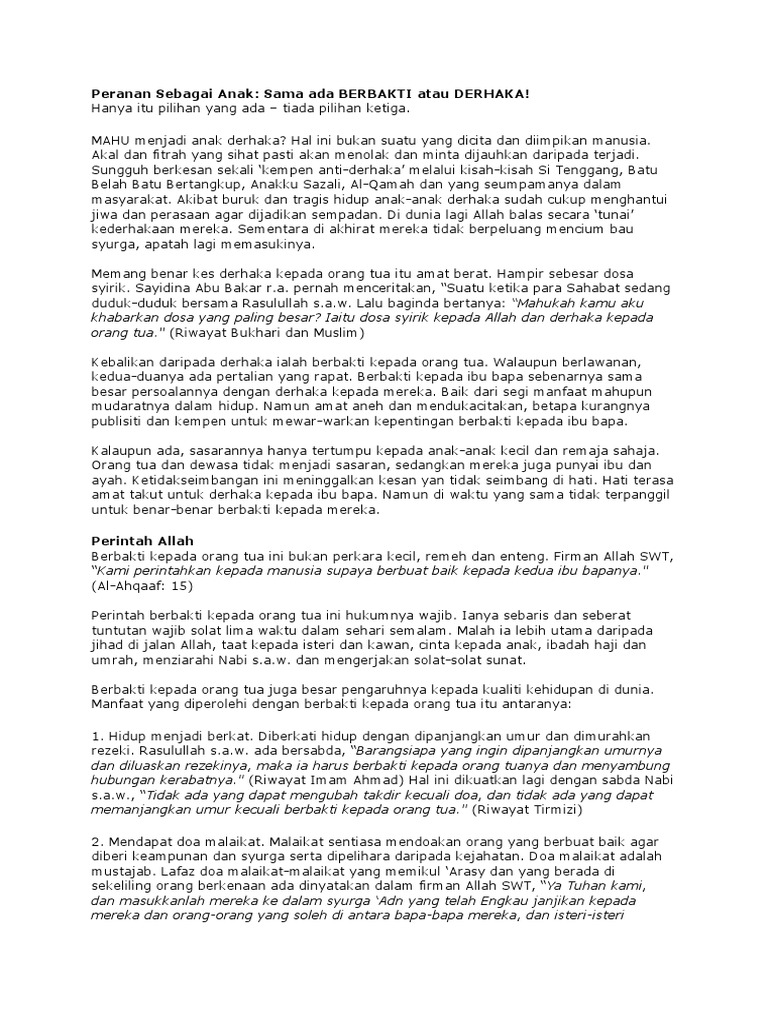 Peranan Sebagai Anak Pdf