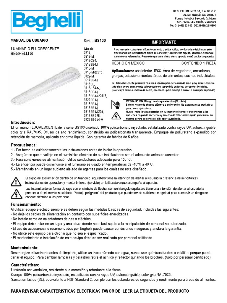 BS100 | PDF | Electricidad | Science