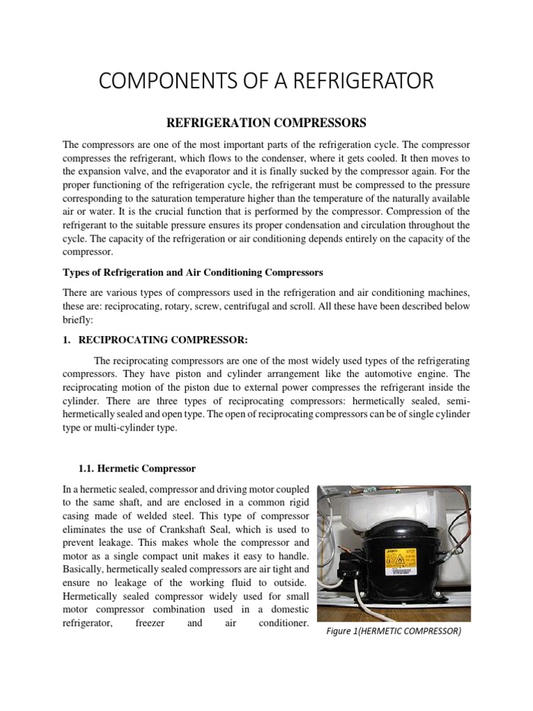 Components of Refrigeration | PDF | Heat Exchanger | Air Conditioning