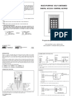 Multi-Purpose Self-Contained Digital Access Control Keypad: DK-9523 Programming & Installation Manual
