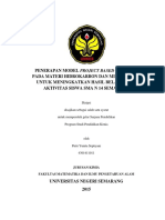 Penerapan Model Project Based Learning Pada Materi Hidrokarbon Dan Minyak Bumi Untuk Meningkatkan Hasil Belajar Dan Aktivitas Siswa Sma N 14 Semarang