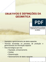 Objetivos E Definições Da Geomática: Essa Área Não Pode Ser Utilizada. É Dedicada para A Interpretação em Libras