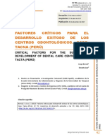 Factores críticos para el desarrollo exitoso de los centros odontológicos