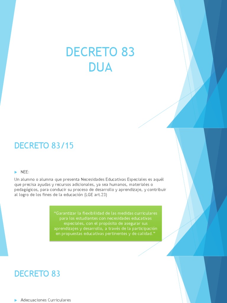 Inclusión y DUA en Decreto 83/15 | PDF | Aprendizaje | Plan de estudios