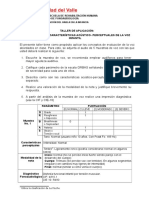 Taller de Aplicación - Evaluación Perceptual Voz