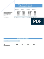 City of Pacifica Bay: Summary of Annual Expenses